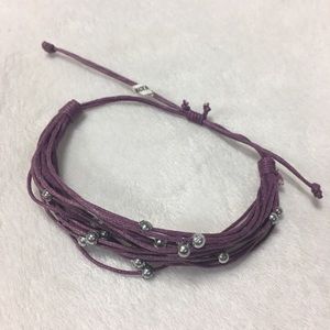 Purple adjustable bracelet